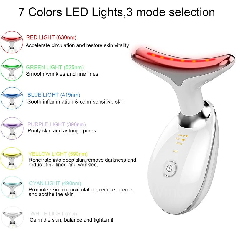 7 Color LED Vibrating Neck Massager